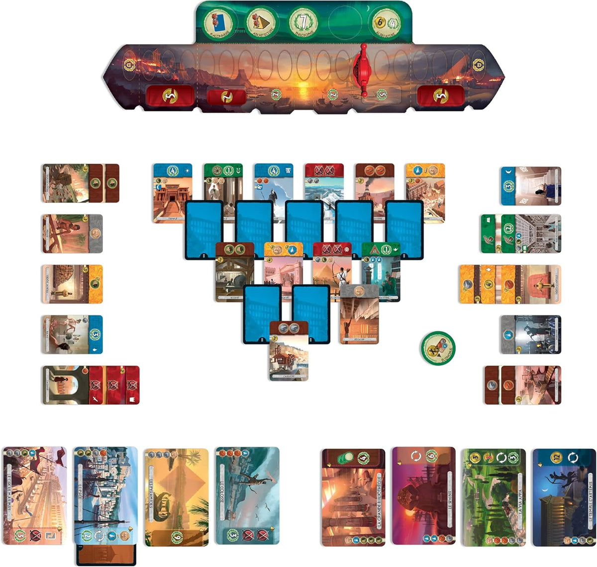 7 Wonders Duel Game Being Played