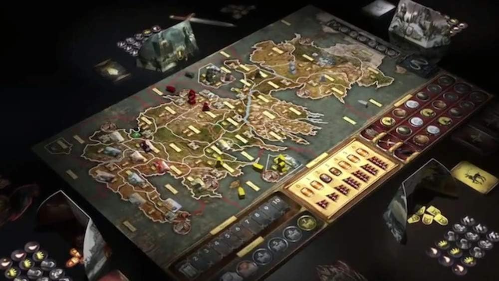 A Game of Thrones Board Game Components and Board