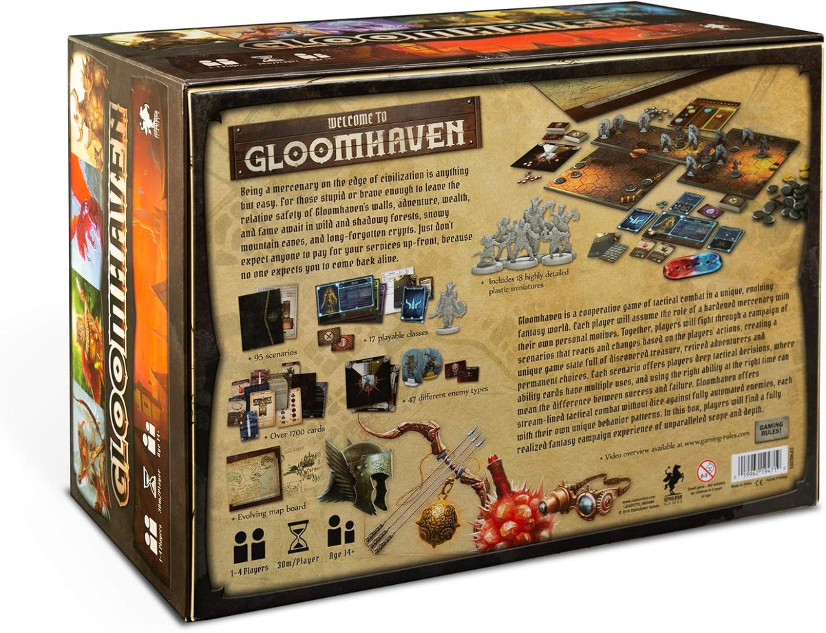 Gloomhaven Back of Box