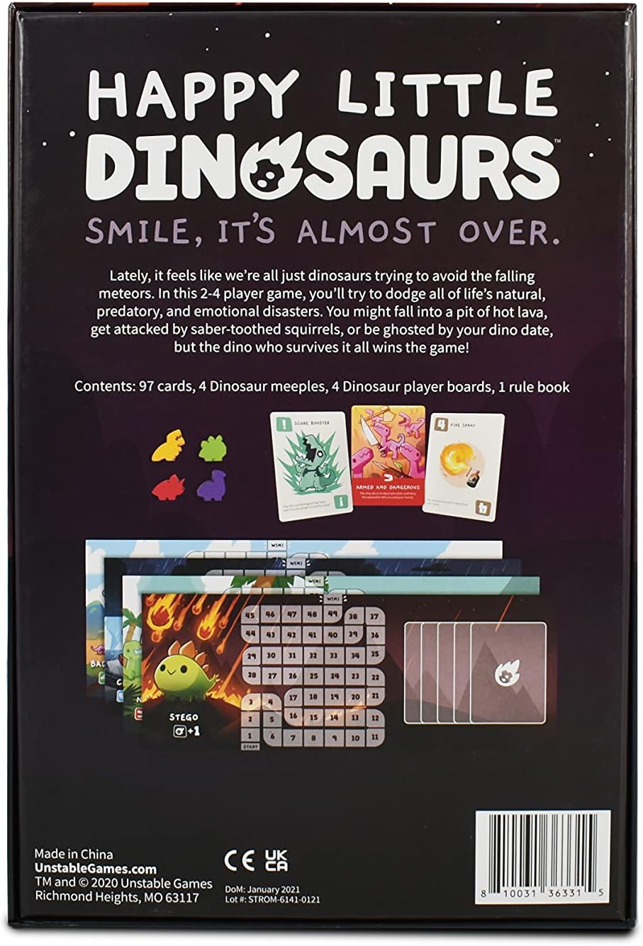 Back of Box of Happy Little Dinosaurs