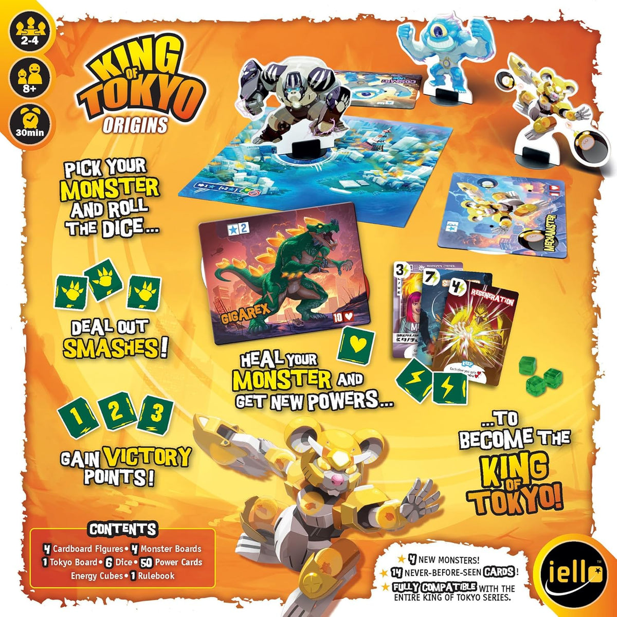 King of Tokyo Board Game Back of Box