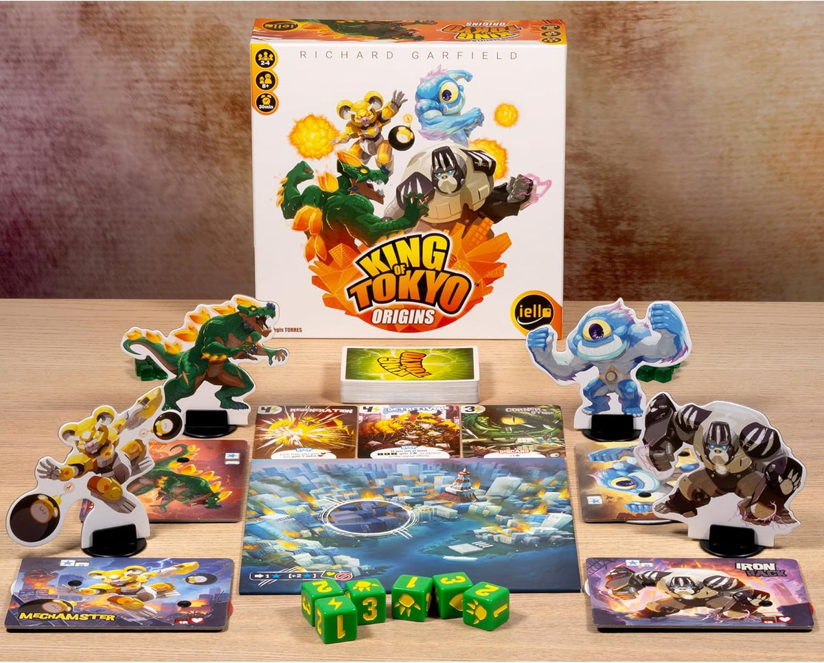 King of Tokyo Origins Board Game and Components