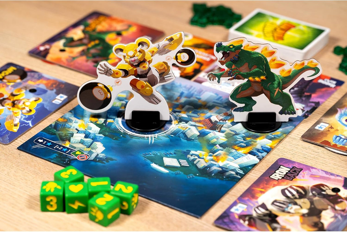 King of Tokyo Origins Monsters Battling