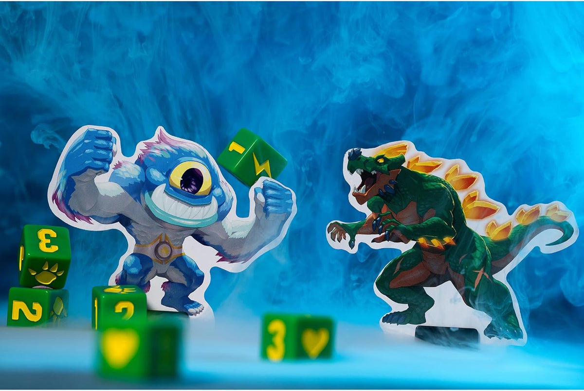 King of Tokyo Origins Monsters and Green Dice