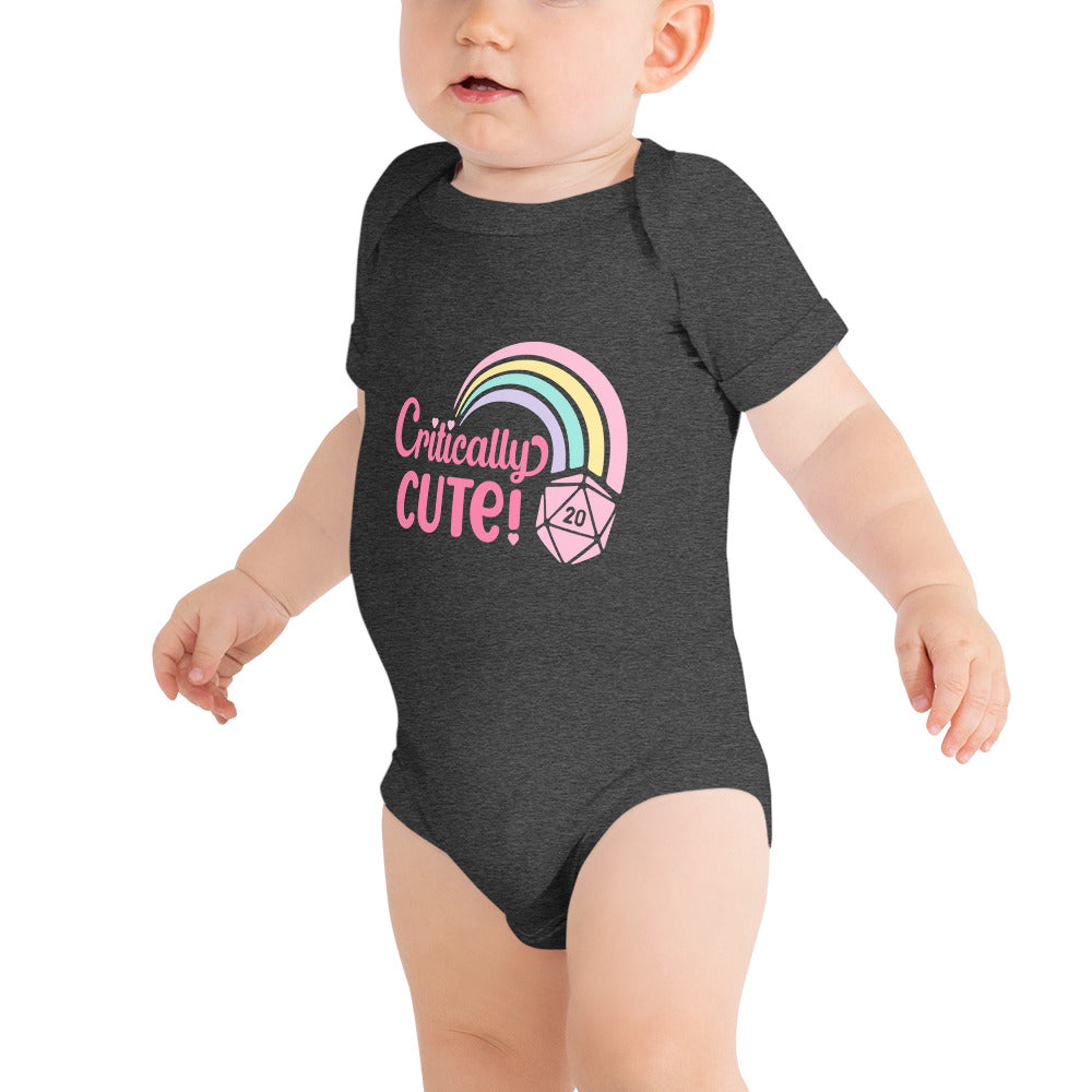 Critically Cute D20 Rainbow Baby Onesie