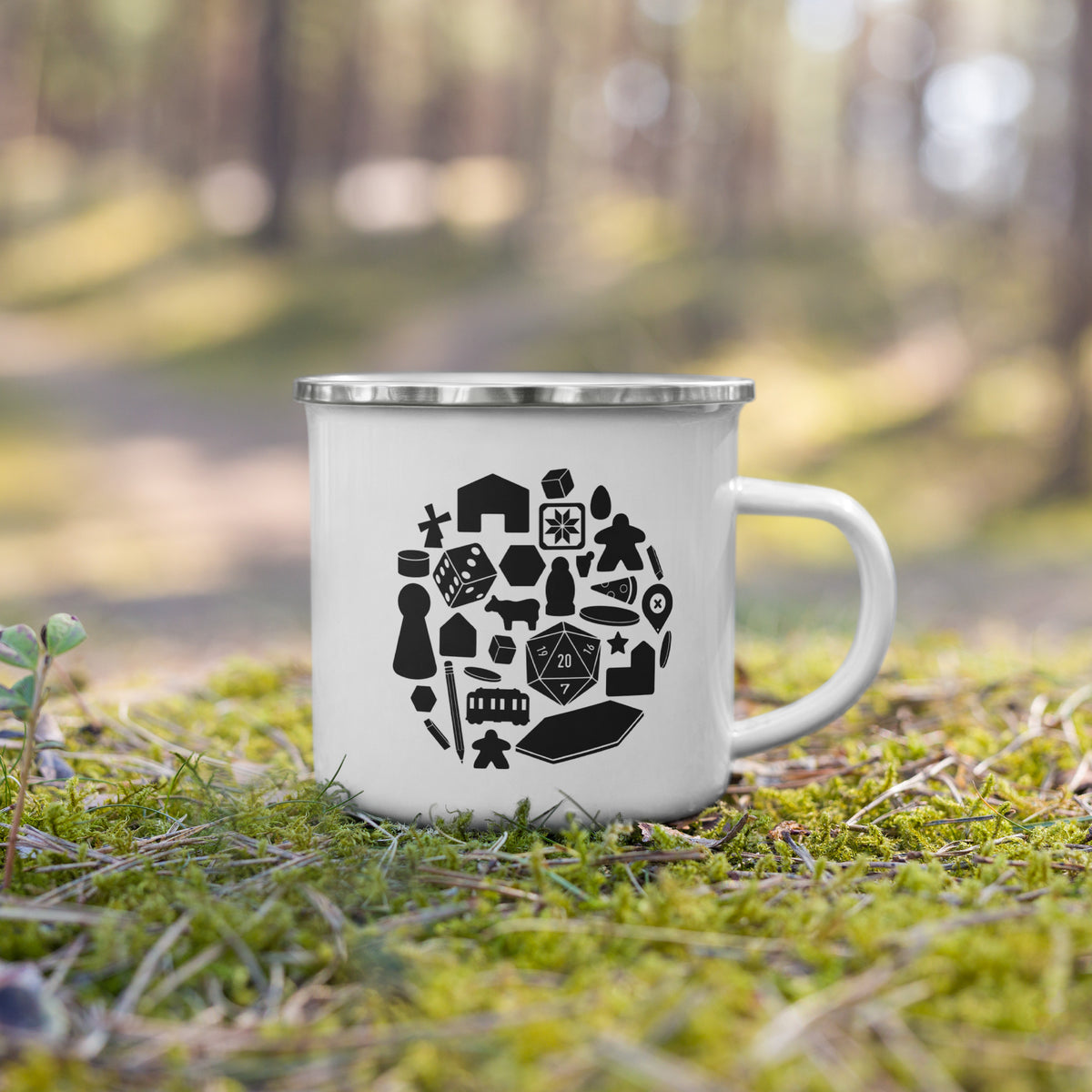 Board Game Pieces Camping Mug