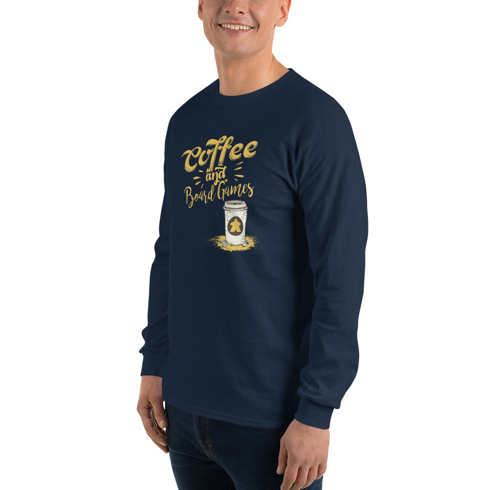 Coffee &amp; Board Games To Go Longsleeve T-Shirt