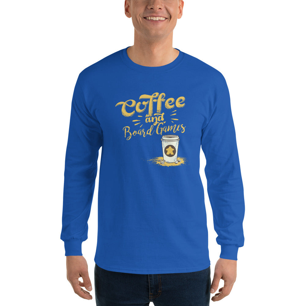 Coffee &amp; Board Games To Go Longsleeve T-Shirt