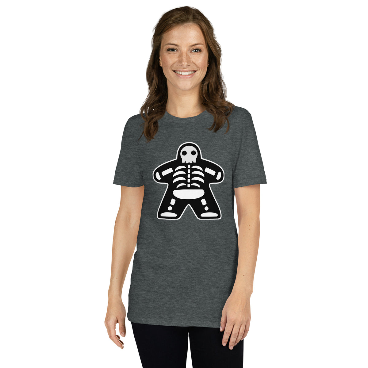 Black Meeple Halloween Skeleton T-Shirt