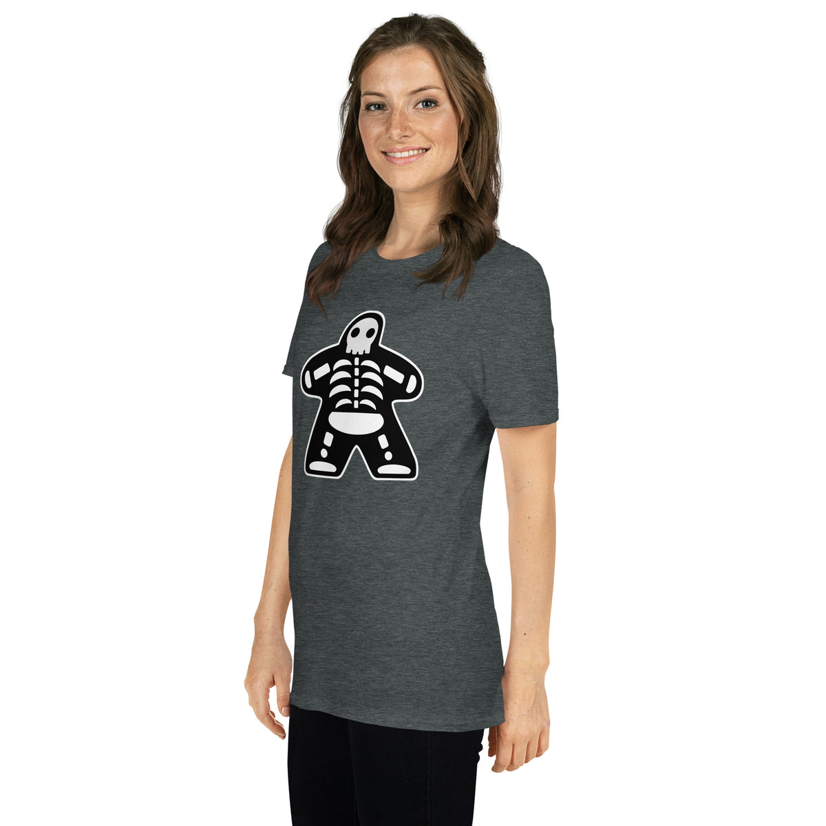 Black Meeple Halloween Skeleton T-Shirt