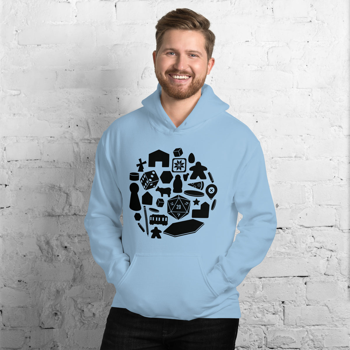 Board Game Pieces Pullover Hoodie