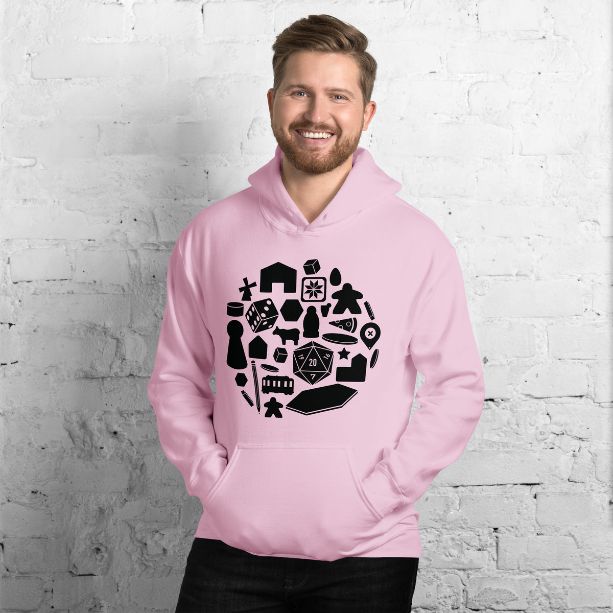 Board Game Pieces Pullover Hoodie