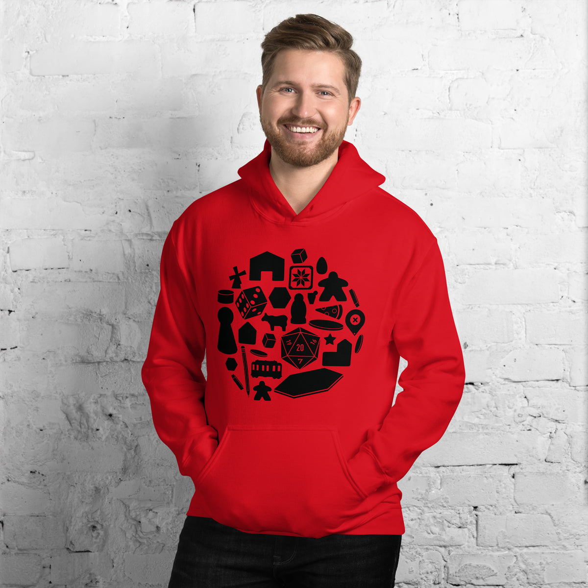 Board Game Pieces Pullover Hoodie