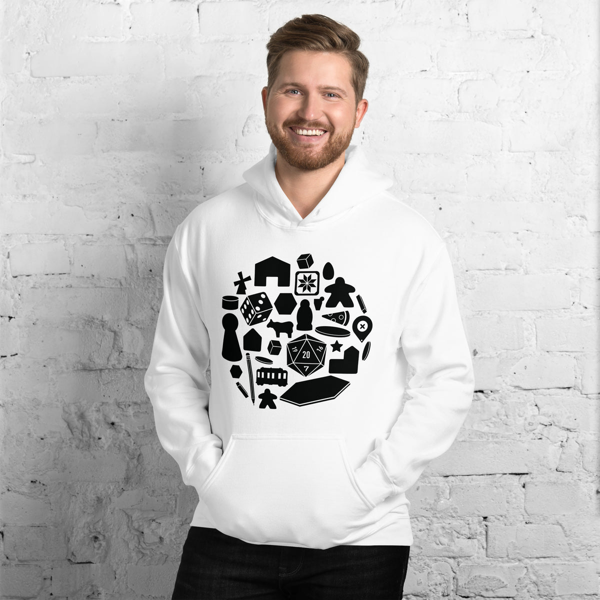 Board Game Pieces Pullover Hoodie