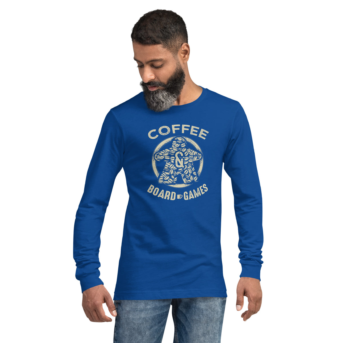 Coffee Bean Meeple Board Game Longsleeve T-Shirt