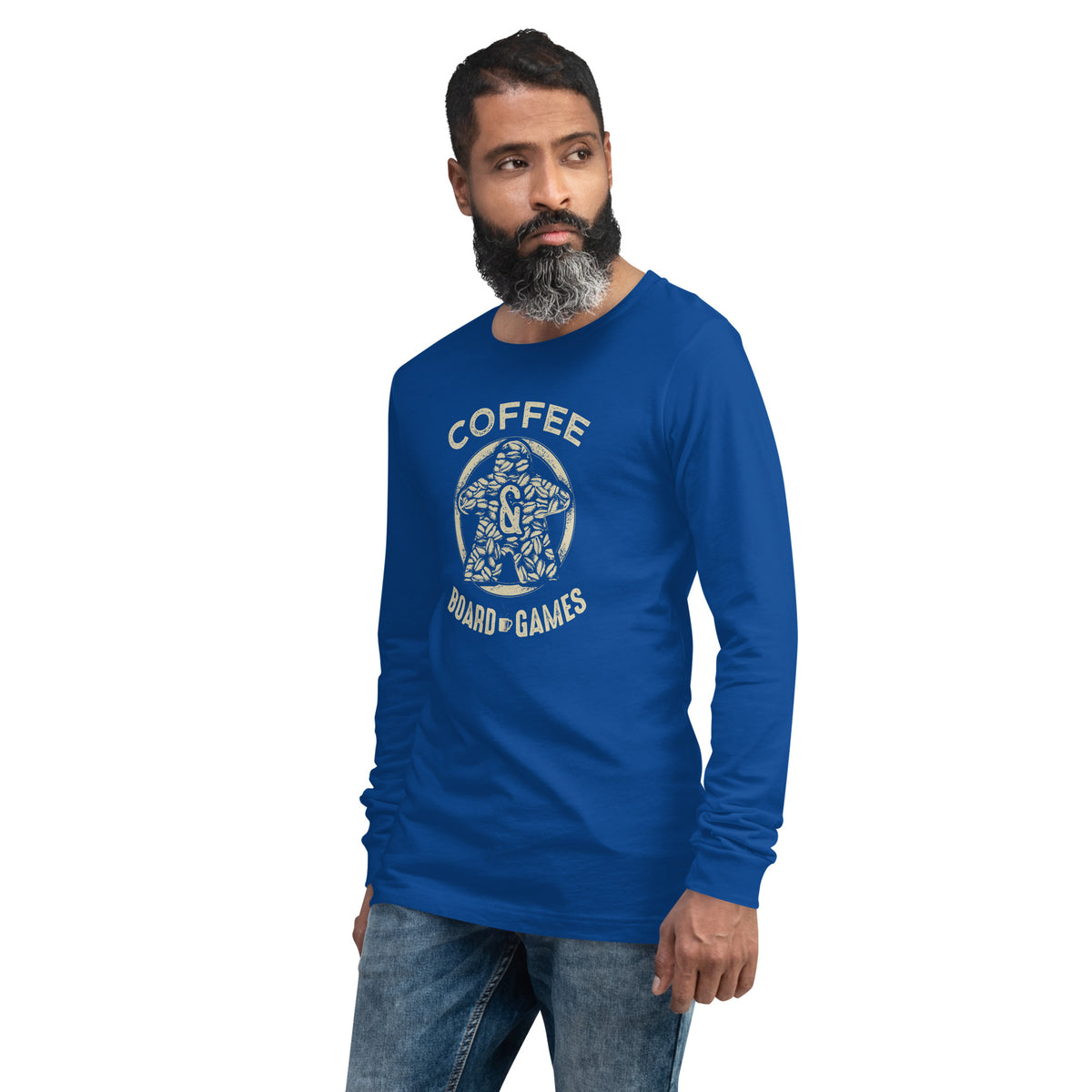 Coffee Bean Meeple Board Game Longsleeve T-Shirt