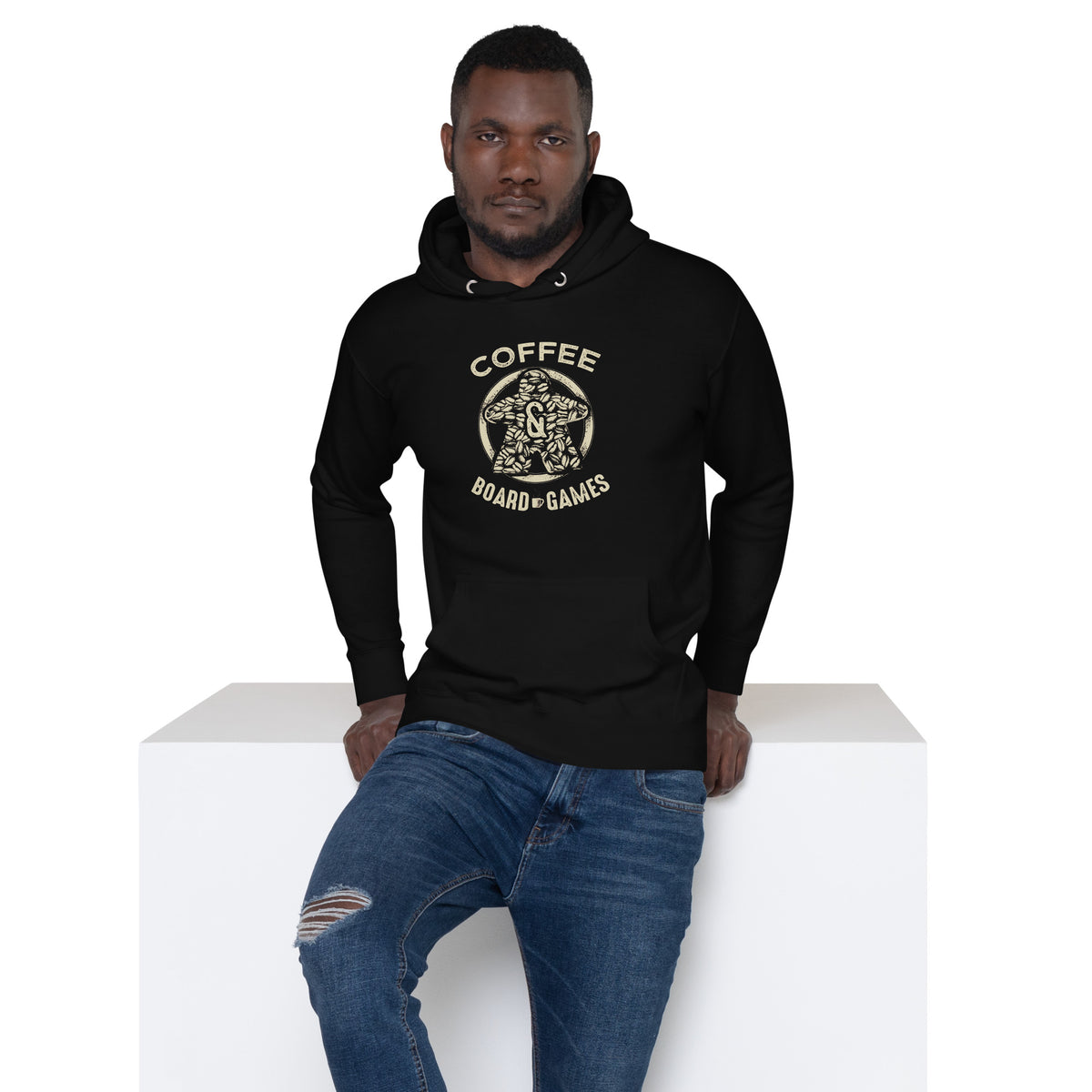 Coffee Bean Meeple Board Game Pullover Hoodie