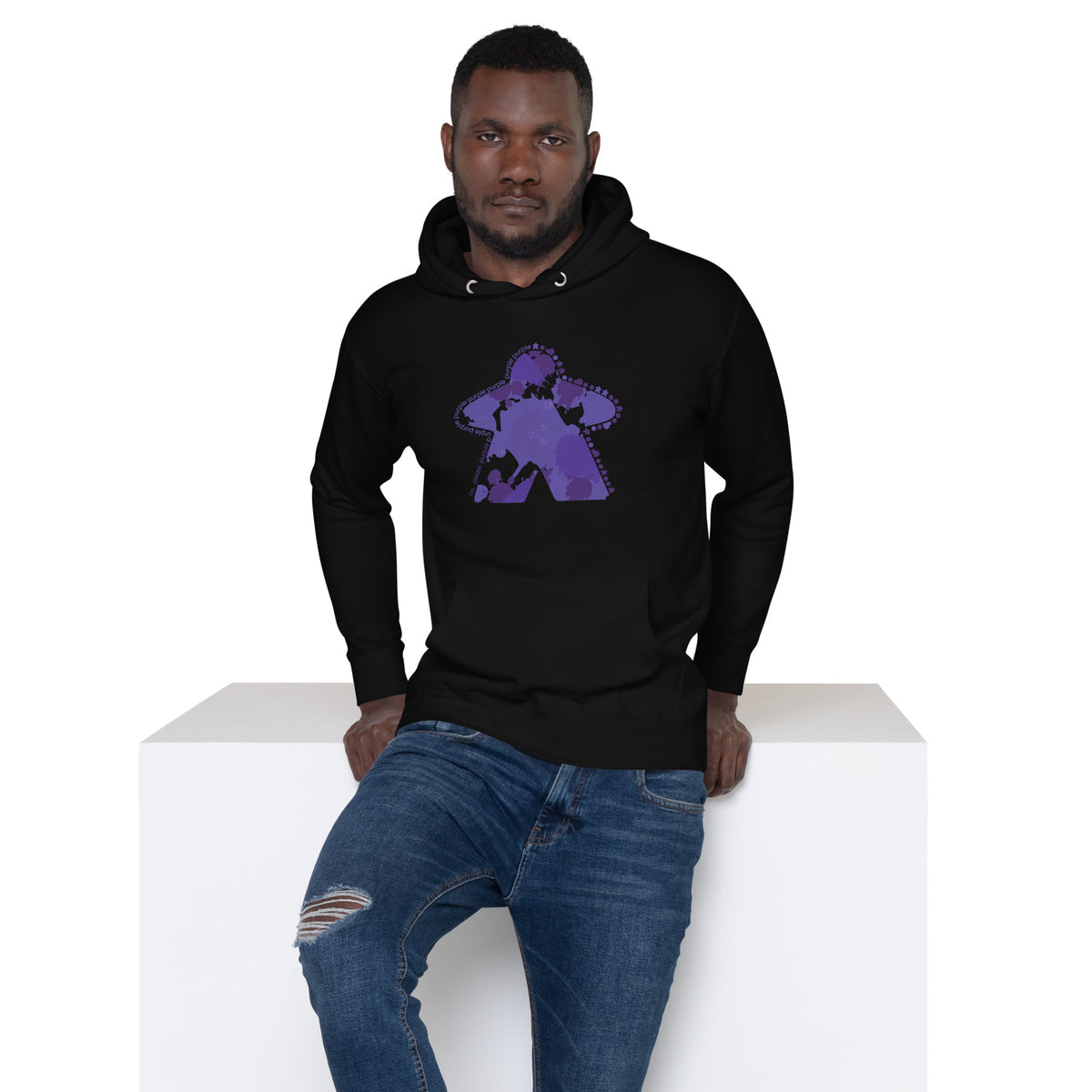 I&#39;m Always Purple Meeple Board Game Pullover Hoodie