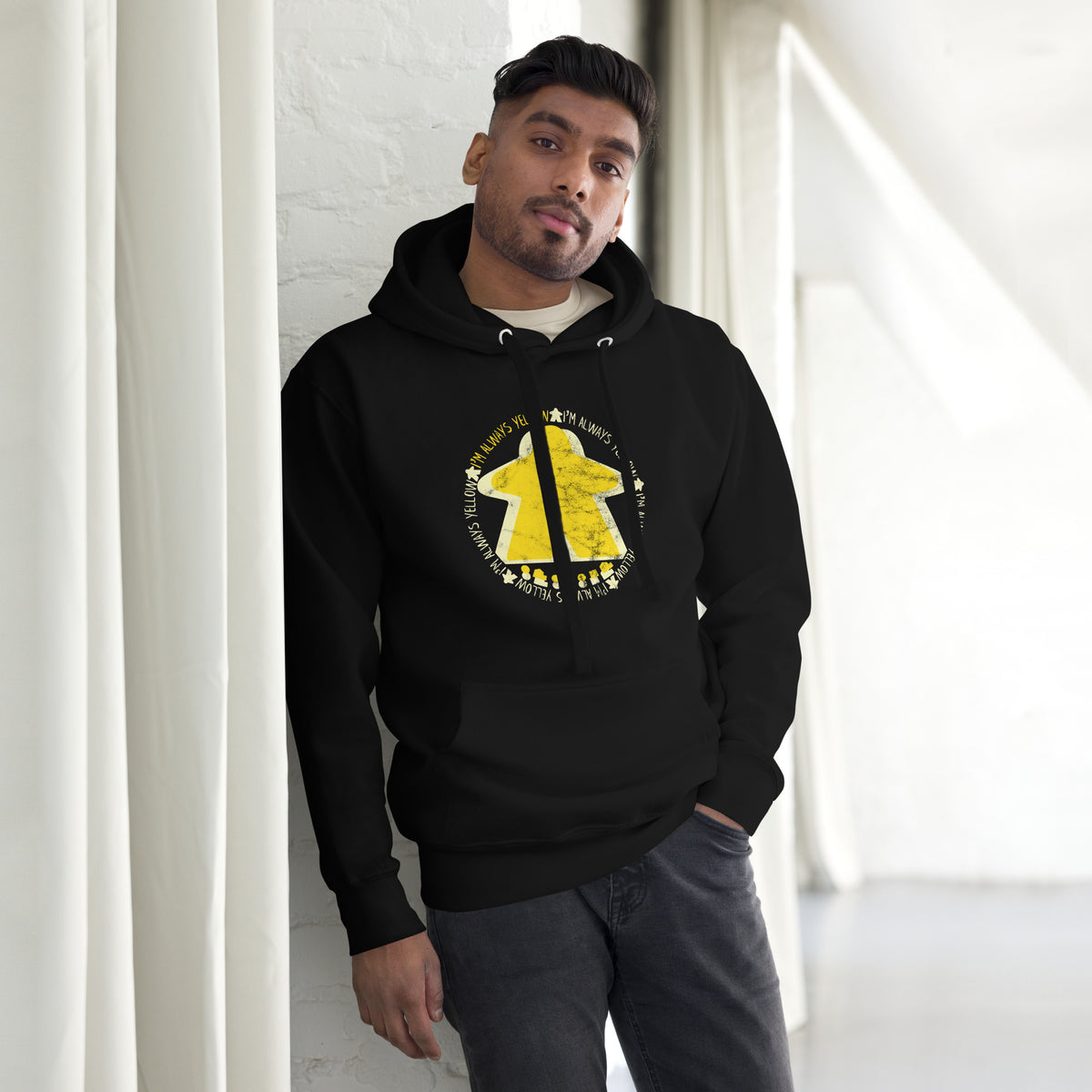 I&#39;m Always Yellow Meeple Board Game Pullover Hoodie