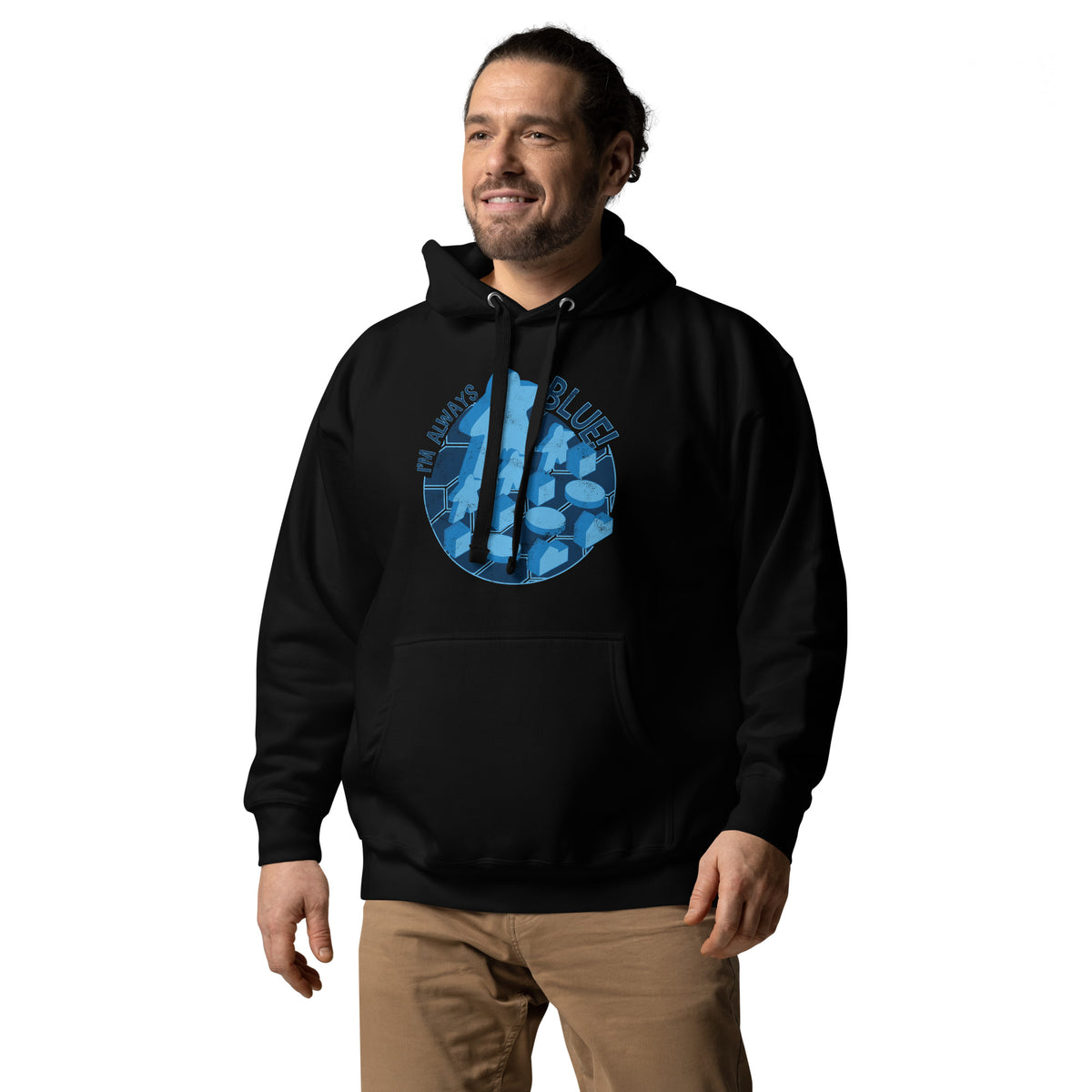 I&#39;m Always Blue Meeple Board Game Pullover Hoodie