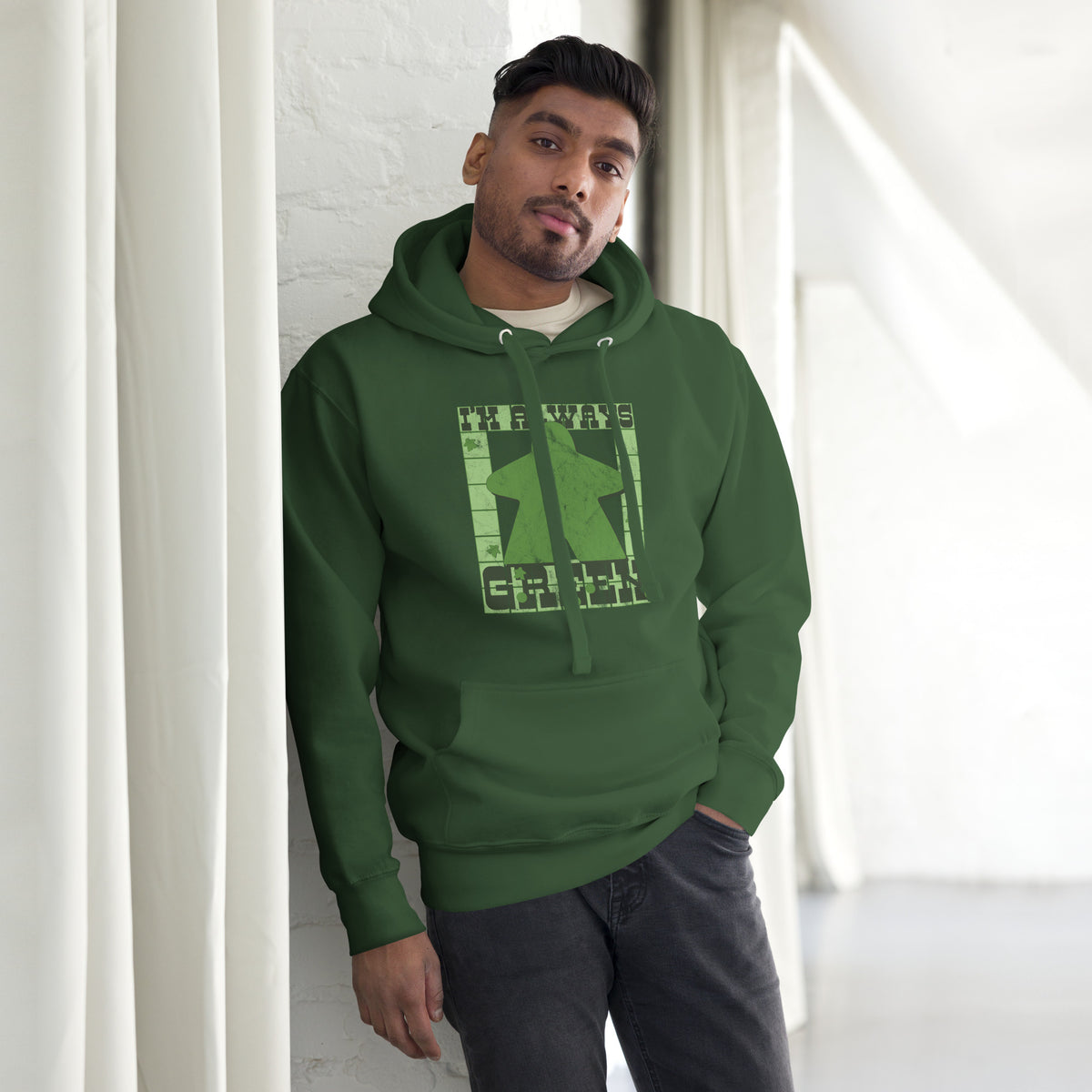 I&#39;m Always Green Meeple Board Game Pullover Hoodie