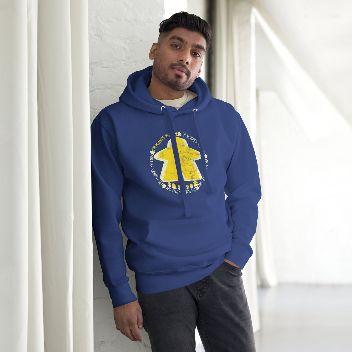 I&#39;m Always Yellow Meeple Board Game Pullover Hoodie