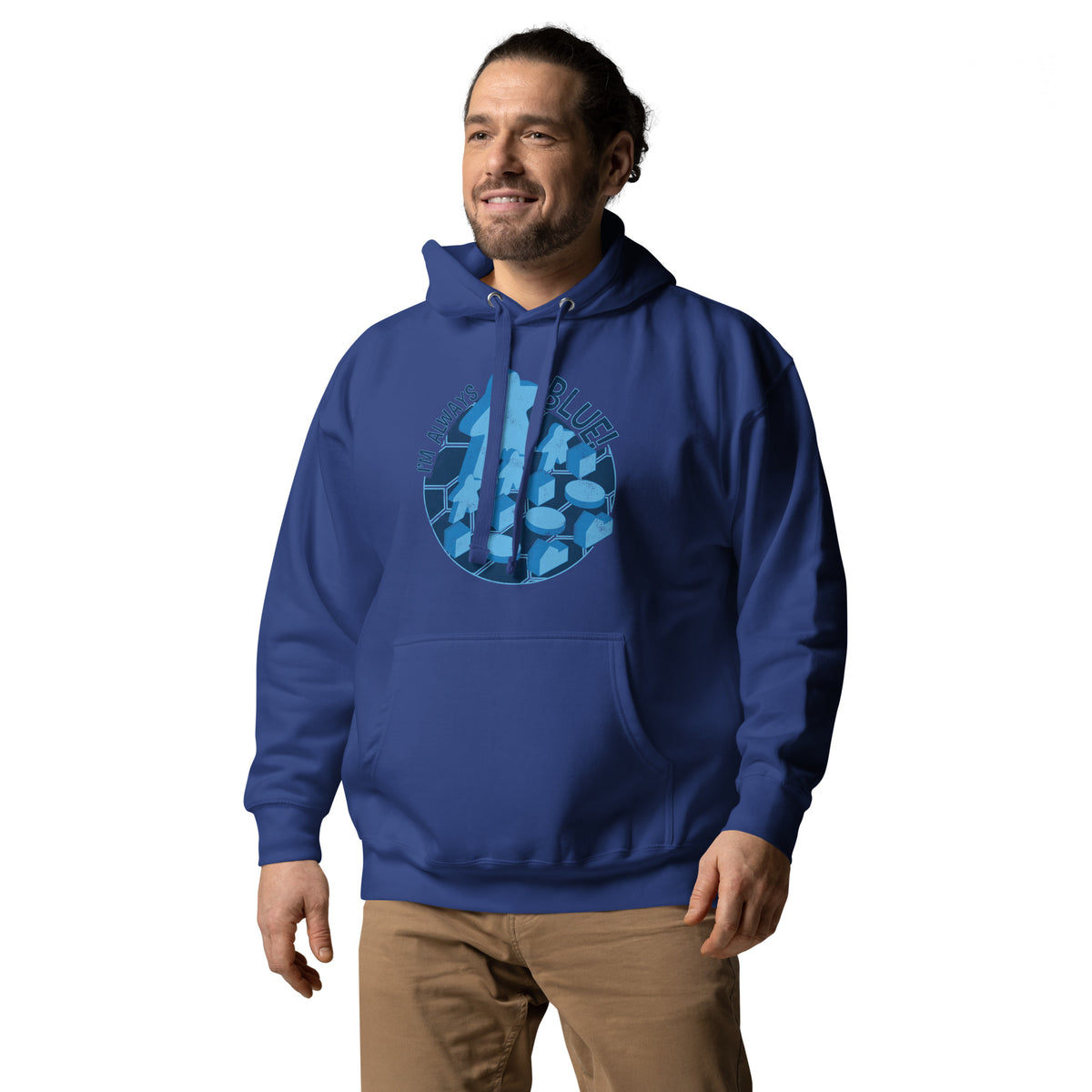 I&#39;m Always Blue Meeple Board Game Pullover Hoodie