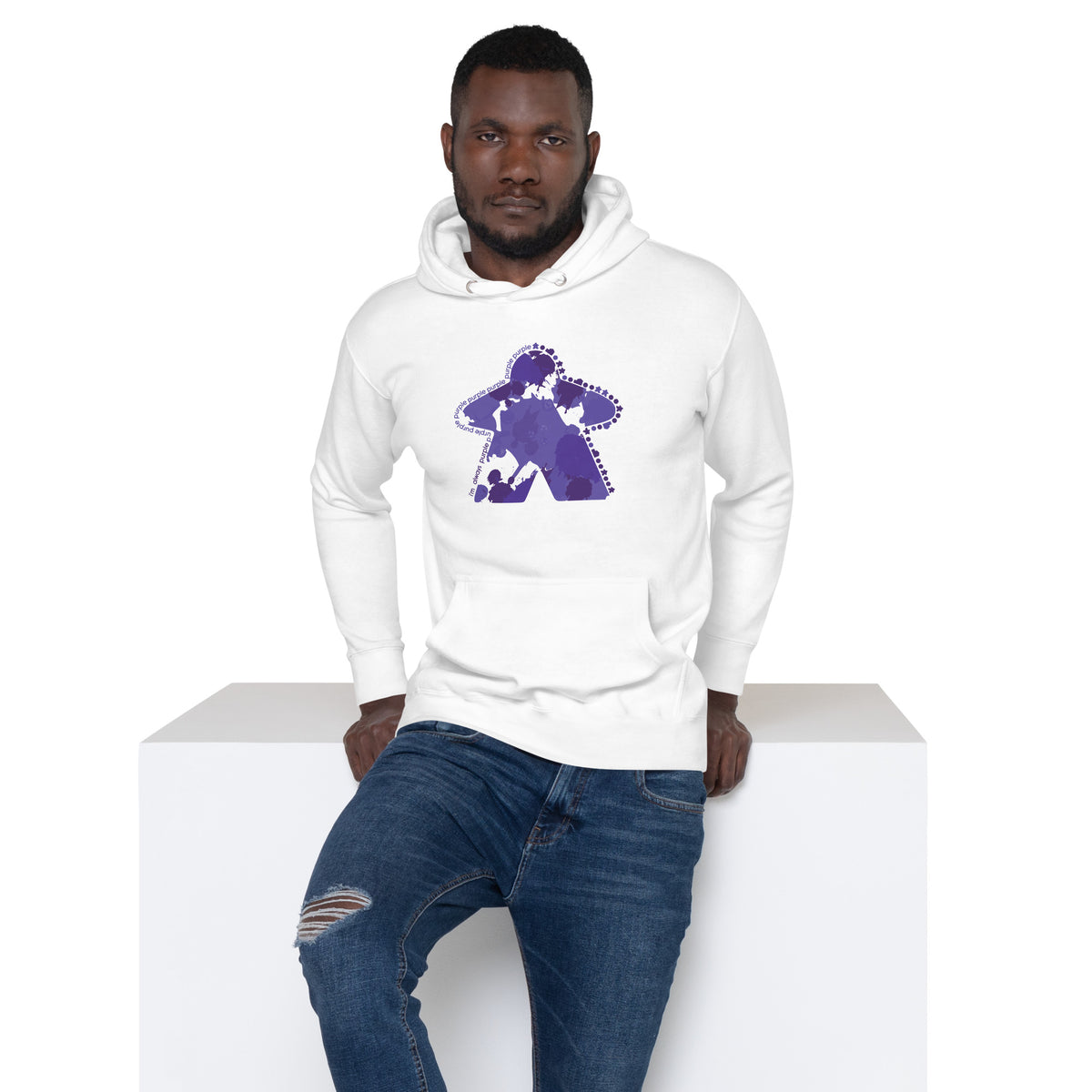 I&#39;m Always Purple Meeple Board Game Pullover Hoodie