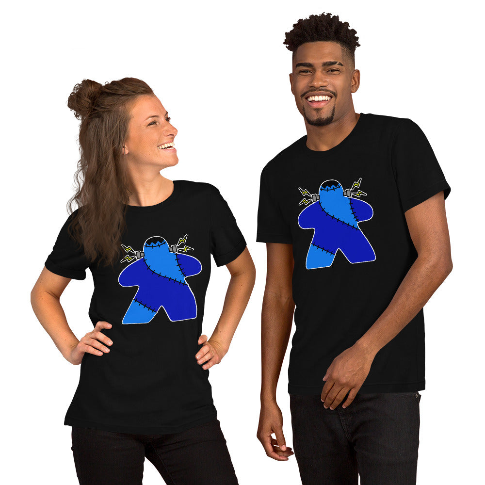 Blue Meeple Halloween Frankenstein Monster T-Shirt