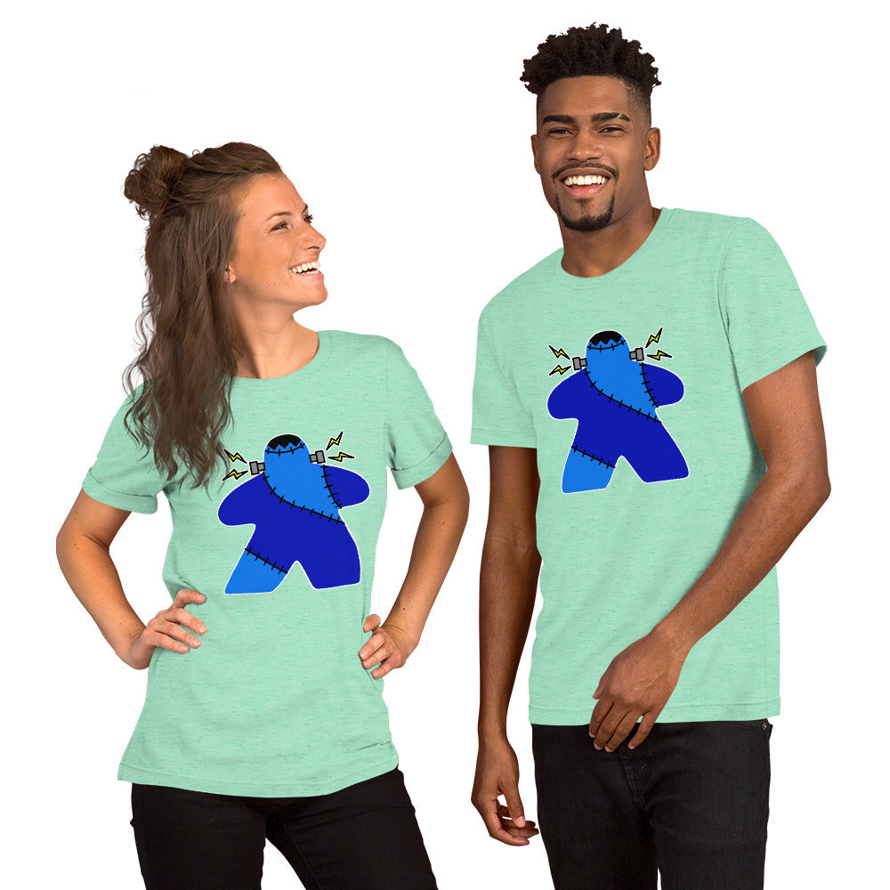 Blue Meeple Halloween Frankenstein Monster T-Shirt