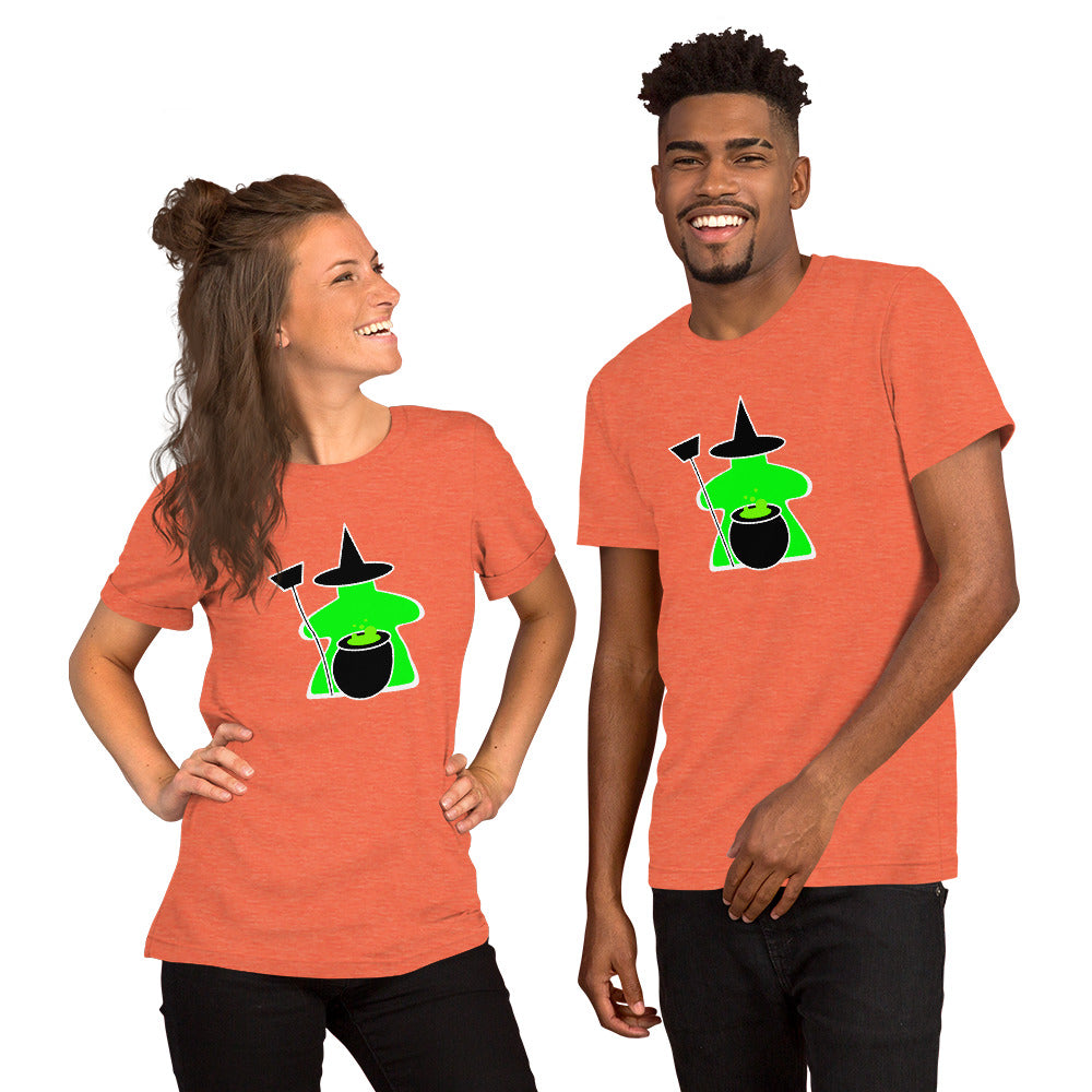 Green Meeple Halloween Witch T-Shirt