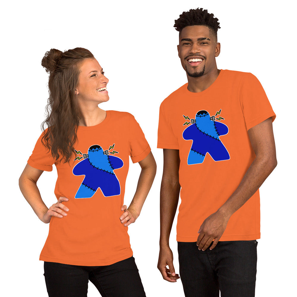 Blue Meeple Halloween Frankenstein Monster T-Shirt