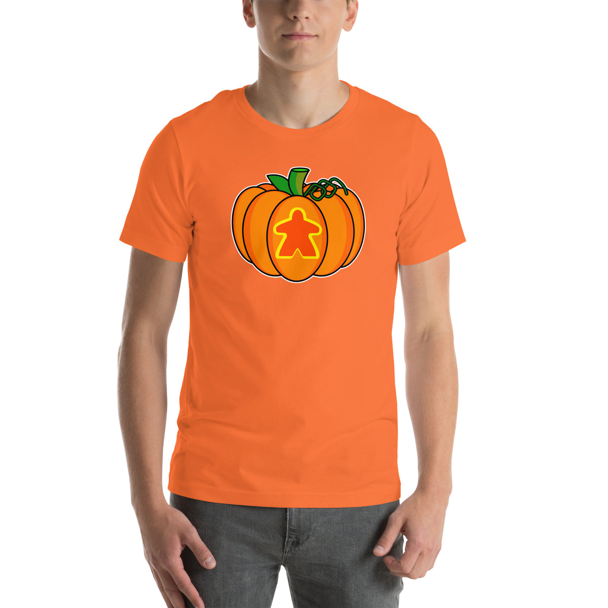 Meeple Jack O Lantern Pumpkin T-Shirt