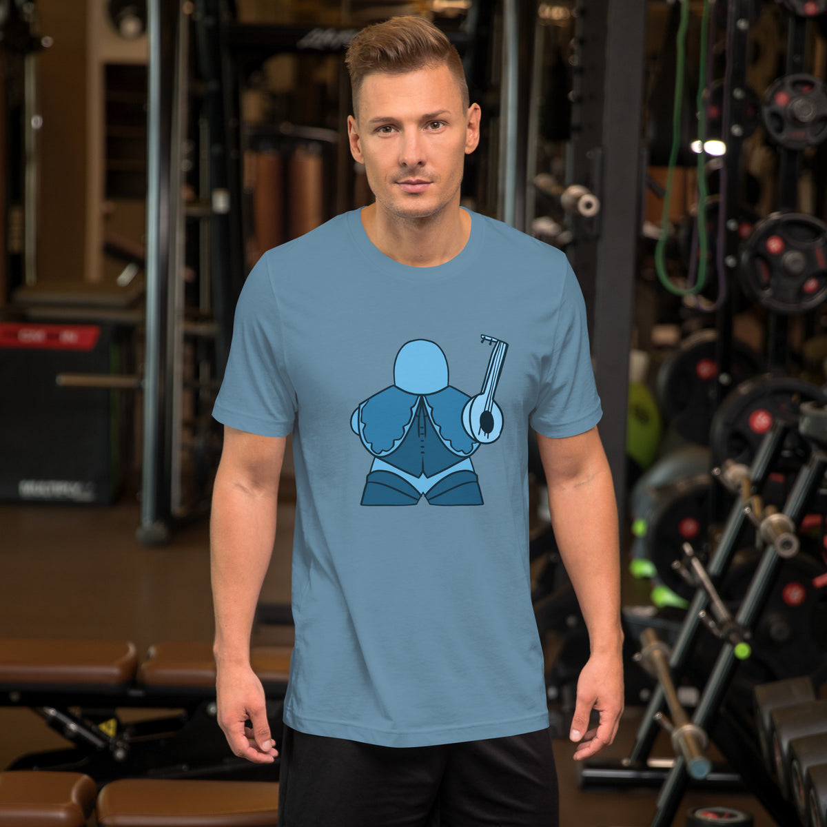 Blue Meeple Bard D&amp;D T-Shirt