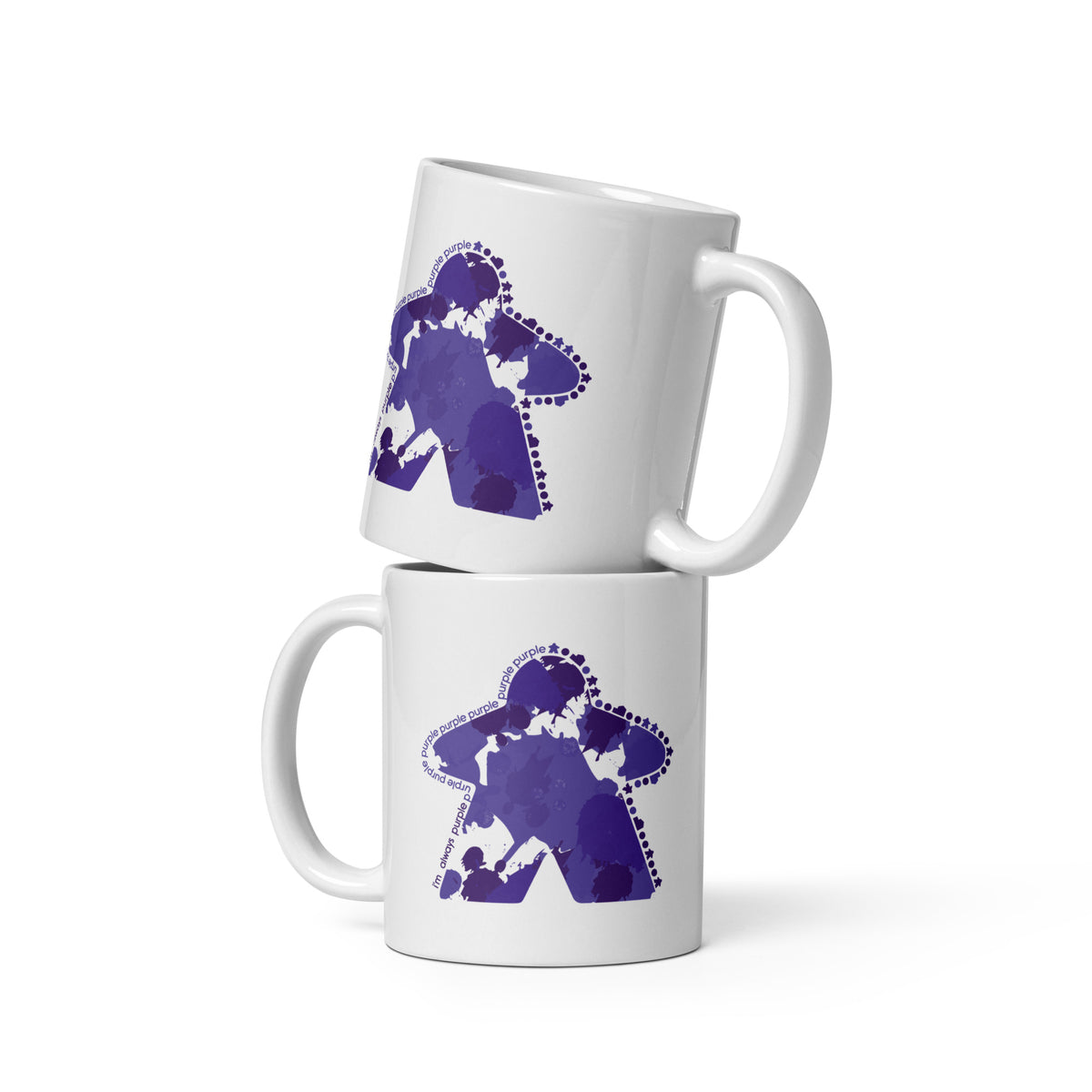 I&#39;m Always Purple Meeple Board Game Ceramic Mug