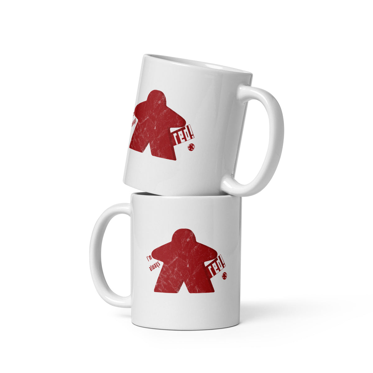 I&#39;m Always Red Meeple Board Game Ceramic Mug