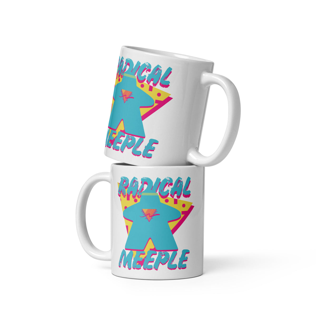 Radical Meeple 80&#39;s style board game mug