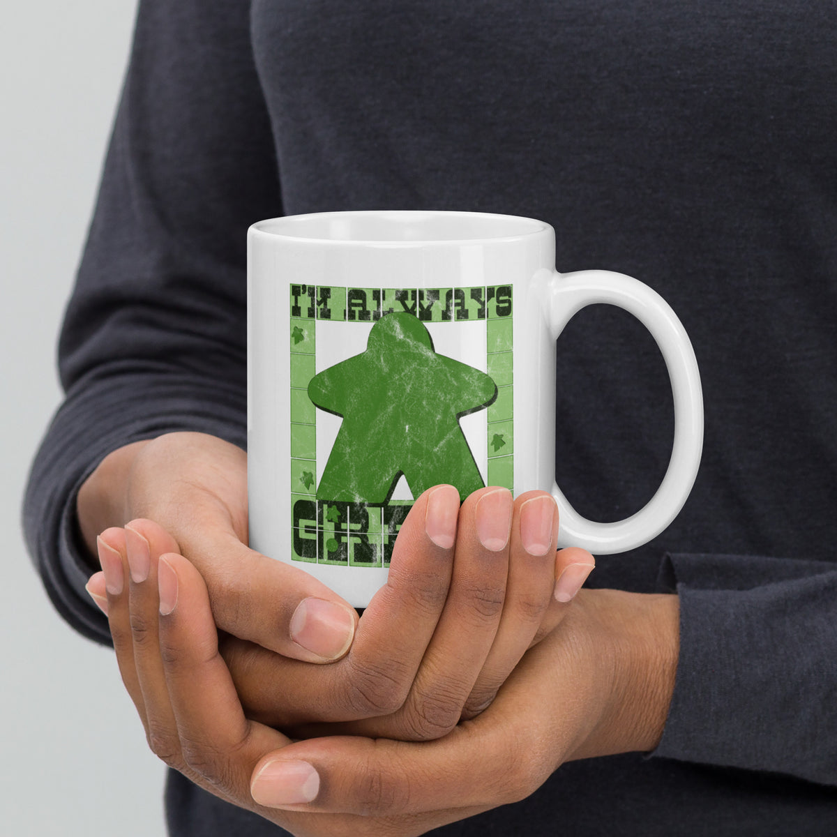 I&#39;m Always Green Meeple Board Game Ceramic Mug