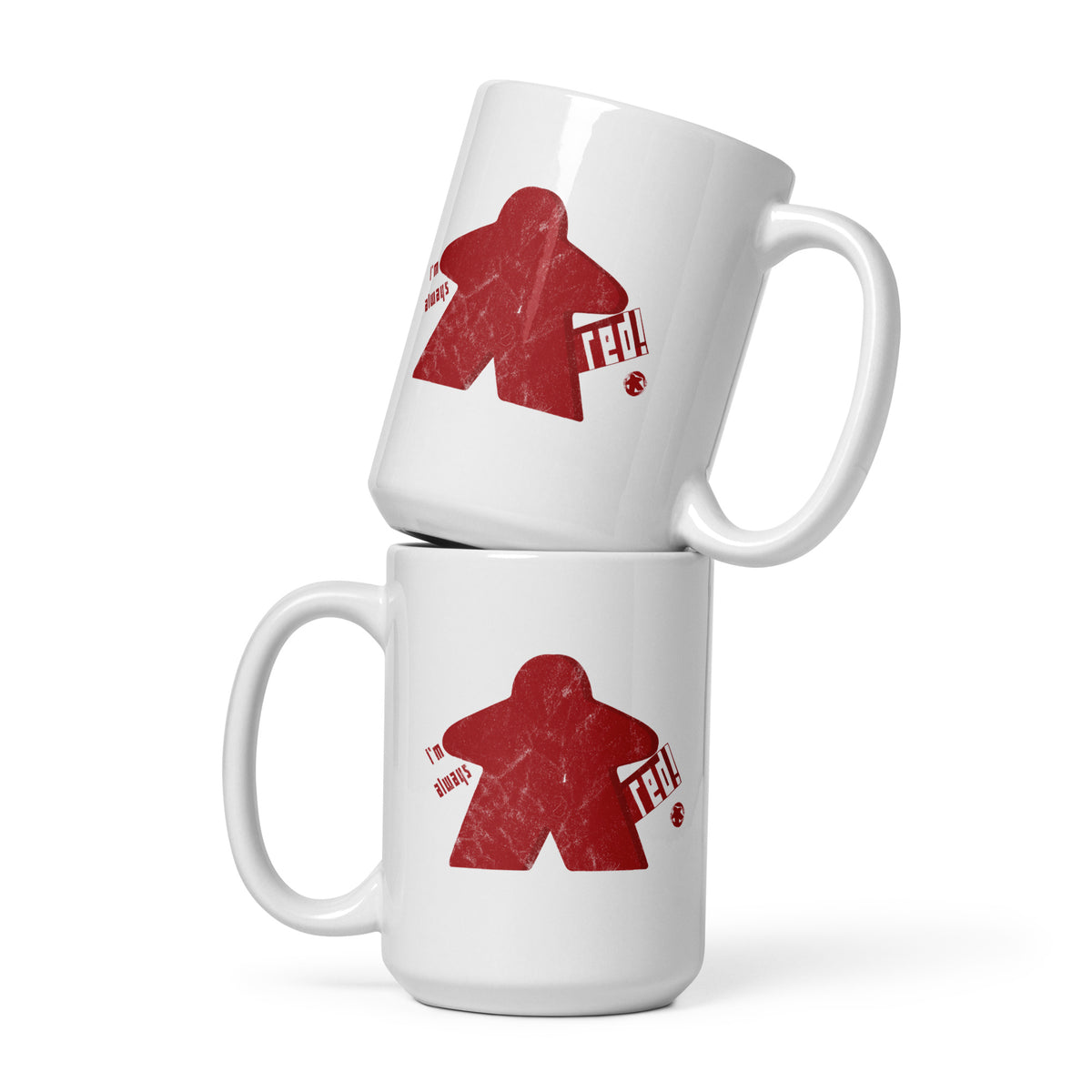 I&#39;m Always Red Meeple Board Game Ceramic Mug