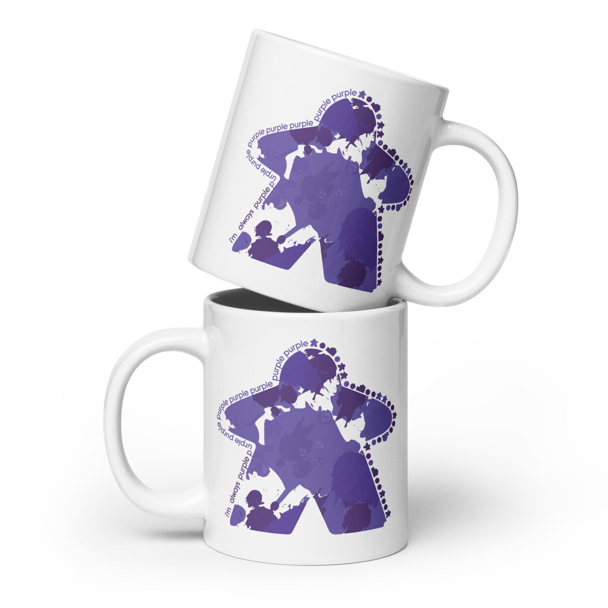 I&#39;m Always Purple Meeple Board Game Ceramic Mug