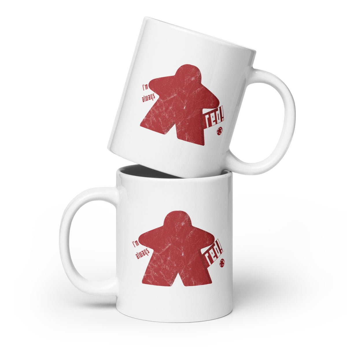 I&#39;m Always Red Meeple Board Game Ceramic Mug