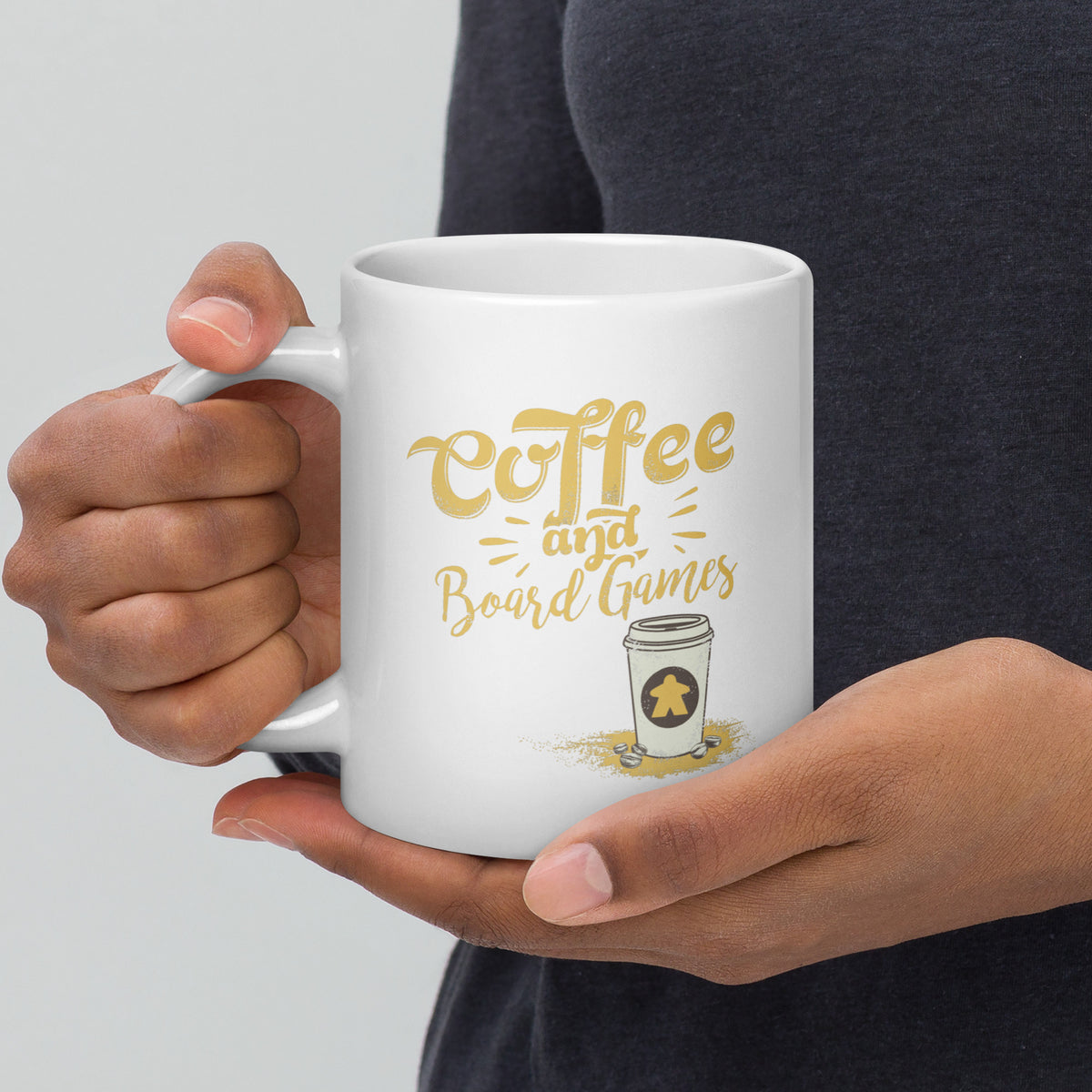 Coffee and Board Games To Go Ceramic Mug